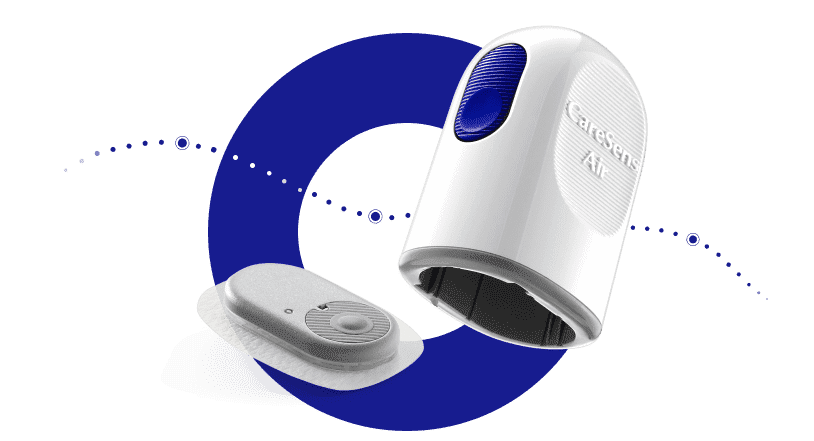 Capteur CareSens Air et applicateur pour la surveillance continue du glucose